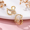 Rack Plating Brass Micro Pave Clear Cubic Zirconia Cuff Earrings EJEW-H147-13G-3