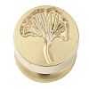 Golden Tone Round Wax Seal Brass Stamp Heads AJEW-M040-01G-N-2