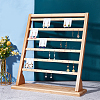 6-Tier Rectangle Wood Slant Back Earring Display Stands EDIS-WH0029-99-5