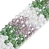Transparent Gradient Color Glass Beads Strands GLAA-F131-01C-09-2