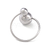 Stainless Steel Round Cuff Rings RJEW-L116-01P-3