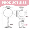 5Pcs 304 Stainless Steel Open Back Bezel Pendants STAS-TAD0001-01C-3