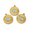 Ion Plating(IP) 304 Stainless Steel Enamel Pendants STAS-Q001-29G-3