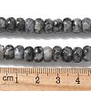 Faceted Natural Labradorite Rondelle Beads Strands G-K090-02-5