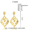 304 Stainless Steel Rhinestone Stud Dangle Earrings WG70B51-01-4