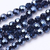 Electroplate Glass Beads Strand X-EGLA-J042-8mm-F01-2