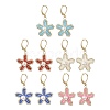 Brass Seed Glass Beads Leverback Earrings EJEW-MZ00759-2