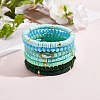 7Pcs 7 Style Handmade Polymer Clay Heishi Surfer Stretch Bracelets Set BJEW-SW00073-07-1