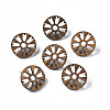 Walnut Wood Stud Earring Findings MAK-N032-042-1