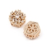 Rack Plating Brass Micro Pave Cubic Zirconia Beads KK-F879-06G-2