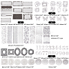 Black & White Lace DIY Scrapbooking Kits STIC-WH0024-01-2