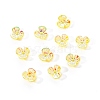 Electroplated 3-petal Flower Resin Cabochons MRMJ-R128-15G-1