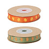 2 Rolls 2 Styles Thanksgiving Day Themes Polyester Ribbon OCOR-TA0003-29A-3