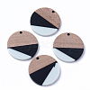 Resin & Walnut Wood Pendants X-RESI-N025-005A-B03-1