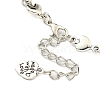 Antique Silver Plated Alloy Link Chain Bracelet Making MAK-K023-03B-AS-3