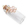 8Pcs Flower Glass Wish Bottle Pendants PALLOY-JF04568-4