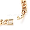 Cubic Zirconia Link Bracelet with Golden Brass Curb Chains BJEW-C055-06F-G-3
