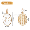 BENECREAT Brass Enamel Pendants KK-BC0006-88-2