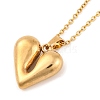 304 Stainless Steel Heart Pendant Necklaces for Women EJEW-Z044-01G-1