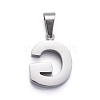 Non-Tarnish 304 Stainless Steel Letter Pendants STAS-H127-G-P-2