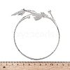 Butterfly Alloy Arm Cuff Bangles for Girl Women AJEW-A063-01H-P-5