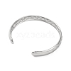 304 Stainless Steel Cuff Bnagles for Women BJEW-G729-03P-3