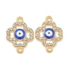 Alloy Blue Enamel Connector Charms ENAM-S003-02I-1