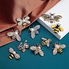  Alloy Enamel Bee Brooches JEWB-NB0001-05-4