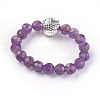 Natural Amethyst Stretch Rings RJEW-JR00223-12-2