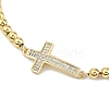 Rack Plating Brass Micro Pave Cubic Zirconia Silder Bracelets BJEW-P341-04G-2