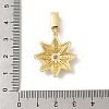 Brass Micro Pave Cubic Zirconia Pendants KK-U047-10G-3