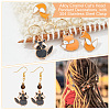 Alloy Enamel Fox Charms Locking Stitch Markers AJEW-PH01459-3