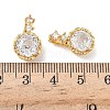 Brass Micro Pave Cubic Zirconia Fold Over Clasps KK-H526-14G-08-3