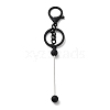 Spray Painted Alloy Bar Beadable Keychain for Jewelry Making DIY Crafts KEYC-A011-02E-1