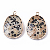 Natural Dalmatian Jasper Pendants G-T131-08G-2