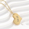 304 Stainless Steel Number 11:11 Pendant Necklaces NJEW-NH0002-01G-01-1