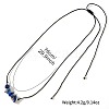 Natural Lapis Lazuli Chip Beaded Adjustable Necklaces with Synthetic Non-magnetic Hematite Square Beads TO0645-3-2