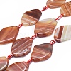 Natural Banded Agate/Striped Agate Beads Strands G-I245-59-2