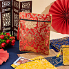 AHADERMAKER 4Pcs 4 Colors Ethnic Style Silk Sutra Book Zipper Pouch ABAG-GA0001-27-4