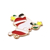 Christmas Theme Alloy Enamel Pendants ENAM-C010-01G-3