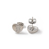 Rack Plating Brass Micro Pave Clear Cubic Zirconia Stud Earrings EJEW-K299-01P-B-3