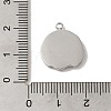 304 Stainless Steel Pendants STAS-B074-08P-12-3