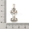 Brass Micro Pave Clear Cubic Zirconia Pendants KK-B099-01P-I-3