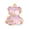 Transparent Resin Crystal Rhinestone Pendants KK-H438-04G-03-2