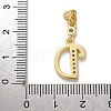 Brass Micro Pave Cubic Zirconia Pendants KK-M319-02G-D-3