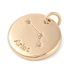 Brass with Clear Cubic Zirconia Pendants KK-N256-24A-G-2