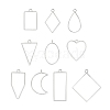 10Pcs Alloy Open Back Bezel Pendants PALLOY-YWC0002-02S-1