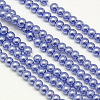 Eco-Friendly Dyed Glass Pearl Round Beads Strands HY-A002-4mm-RB015-1