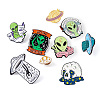 Sparkeads 8pcs 8 style Alien Theme Enamel Pins JEWB-SK0001-01-2