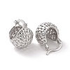 Brass Basket Hoop Earrings for Women EJEW-G315-09P-2